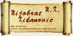 Mijobrat Kikanović vizit kartica